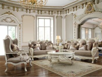 Luxury 7 PCs Dining Table Set HD-8024 By Homey Design 129