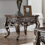 Perfect Brown with Metallic Antique Gold 3PCs Coffee Table Set HD-905 C By Homey Design 11