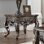 Belle Silver End Table HD-905 C By Homey Design End Tables Mobilia Cleopatra 7 Belle Silver End Table HD-905 C By Homey Design 7