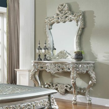 Silver Console Table Antique Finish HD-905 S By Homey Design