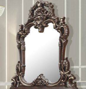 Cherry Walnut Mirror Hd-998C By Homey Design | Mobilia Cleopatra Cherry Walnut Mirror HD-998C By Homey Design