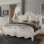 Luna Silver 4 PCs California King Bedroom Set HD-999 By Homey Design Homey Design HD-999 Collection Mobilia Cleopatra 20 Luna Silver 4 PCs California King Bedroom Set HD-999 By Homey Design 20