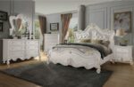 Ivory & Gold 4PC Eastern King Bedroom Set HD-999 By Homey Design Homey Design HD-999 Collection Mobilia Cleopatra 15 Ivory & Gold 4PC Eastern King Bedroom Set HD-999 By Homey Design 15
