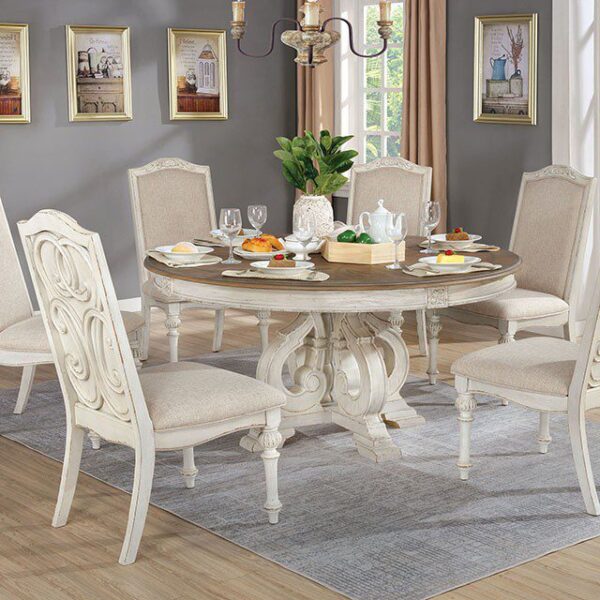 Arcadia Round Table  CM3150WH-RT BY Furniture of America 12