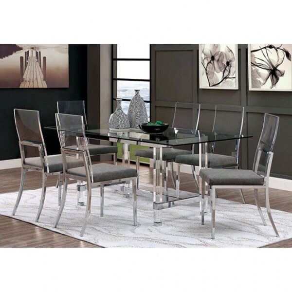 Casper Chrome Dining Table CM3654T-TABLE BY Furniture of America 7