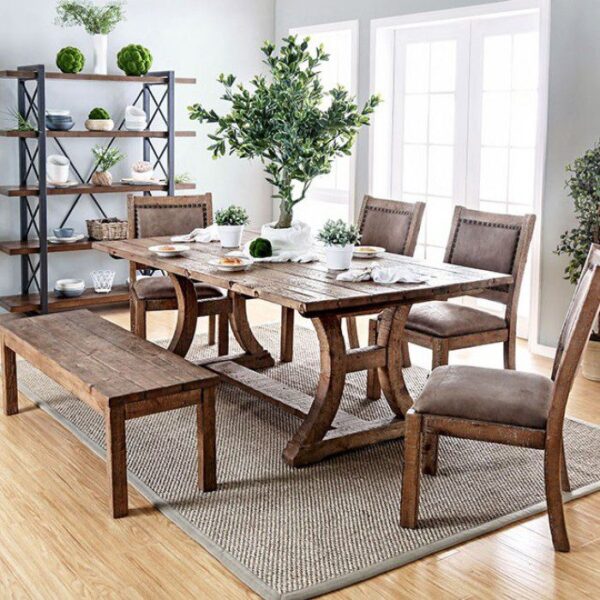 Gianna 77″ Dining Table CM3829T-77 BY Furniture of America 12