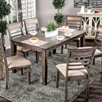 Taylah 7 PC. Dining Table Set CM3607T-7PK BY Furniture of America 9