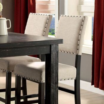 Sania Counter Ht. Chair (2/Box)  CM3324BK-PC-2PK BY Furniture of America