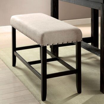 Sania Counter Ht. Bench  CM3324BK-PBN BY Furniture of America 5