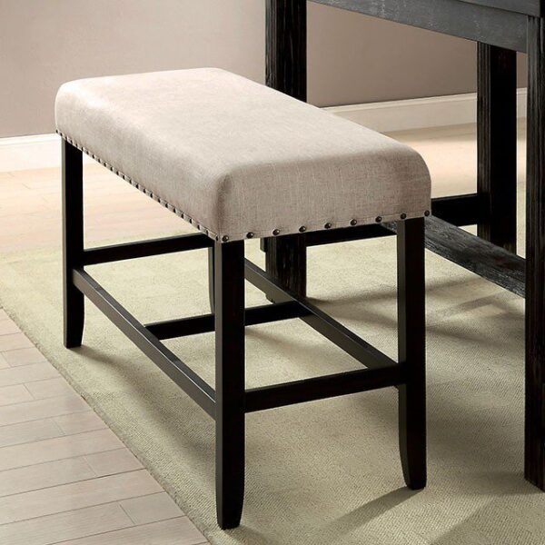 Sania Counter Ht. Bench  CM3324BK-PBN BY Furniture of America 5