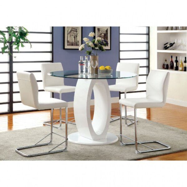 Lodia Round Counter Ht. Table  CM3825WH-RPT BY Furniture of America 8