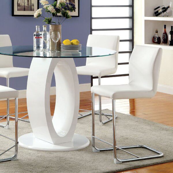 Lodia Round Counter Ht. Table  CM3825WH-RPT BY Furniture of America 10