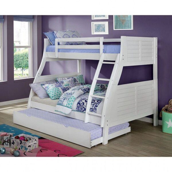 Hoople Twin/Full Bunk Bed CM-BK963WH BY Furniture of America 8