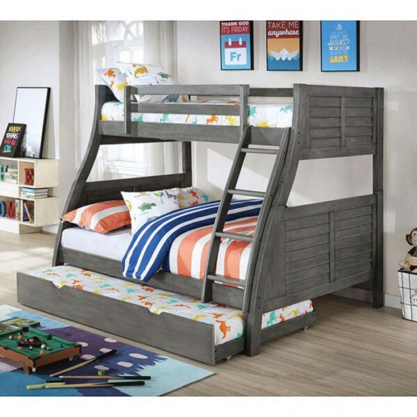 Hoople Twin/Full Bunk Bed CM-BK963GY BY Furniture of America 8