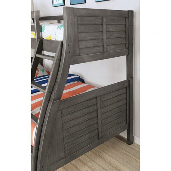 Hoople Twin/Full Bunk Bed CM-BK963GY BY Furniture of America 9