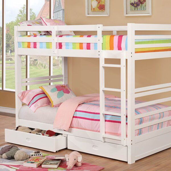 California Twin/Twin Bunk Bed CM-BK588T-WH BY Furniture of America 8
