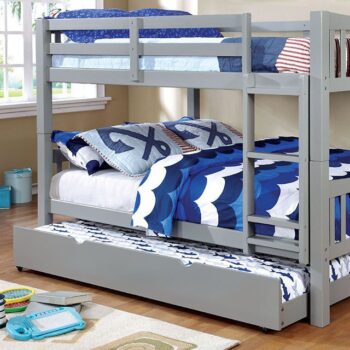 Cameron Full/Full Bunk Bed, Gray CM-BK929F-GY BY Furniture of America