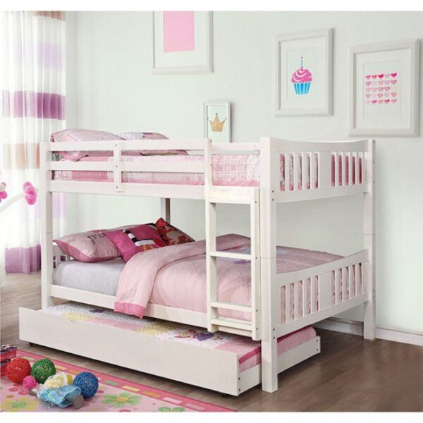 Cameron Full/Full Bunk Bed, White CM-BK929F-WH BY Furniture of America 7