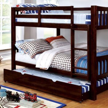 Cameron Full/Full Bunk Bed, Dark Walnut CM-BK929F-EX BY Furniture of America