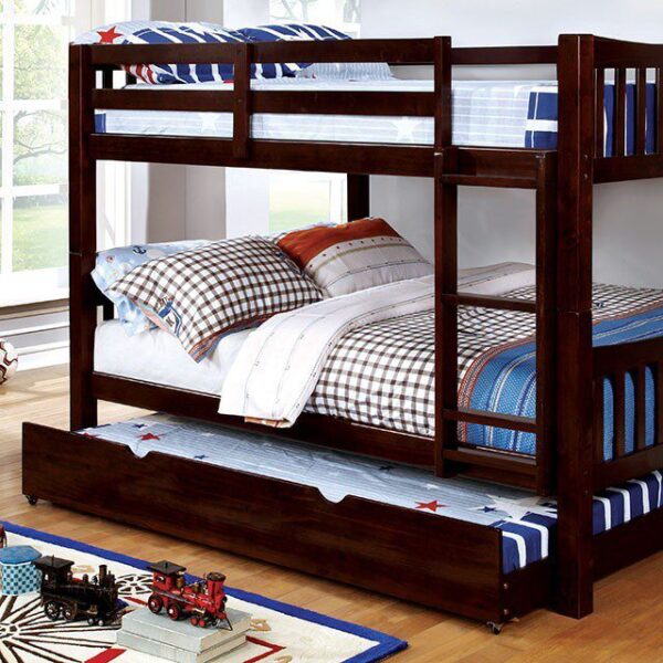 Cameron Full/Full Bunk Bed, Dark Walnut CM-BK929F-EX BY Furniture of America 5
