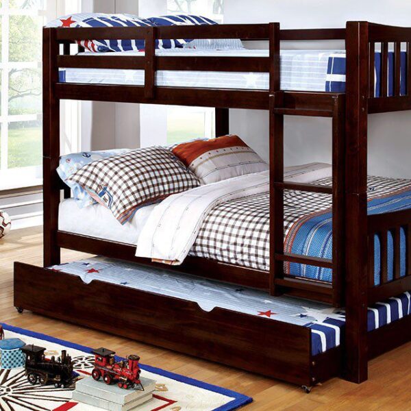 Cameron Full/Full Bunk Bed, Dark Walnut CM-BK929F-EX BY Furniture of America 6