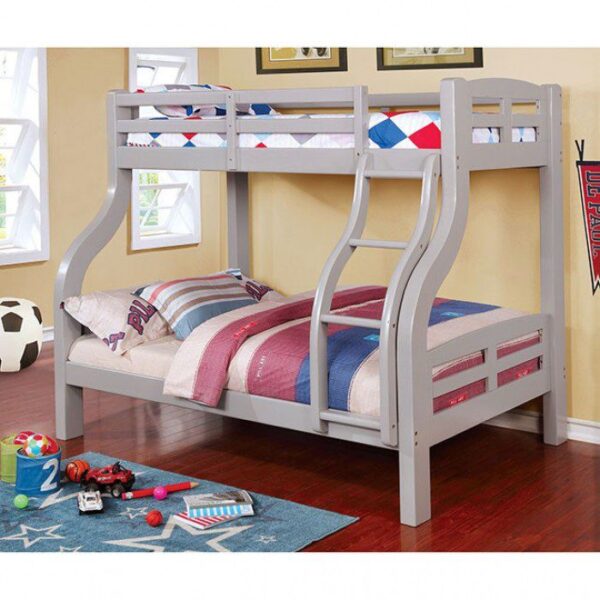 Solpine Twin/Full Bunk Bed CM-BK618GY BY Furniture of America 7