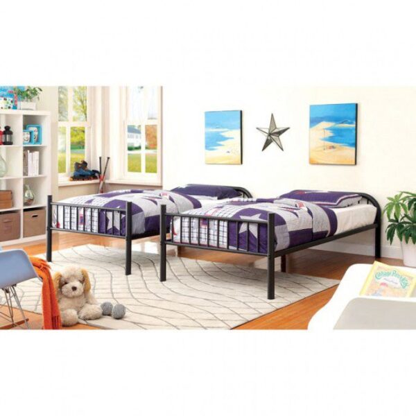 Rainbow Twin/Twin Bunk Bed CM-BK1035BK BY Furniture of America 10