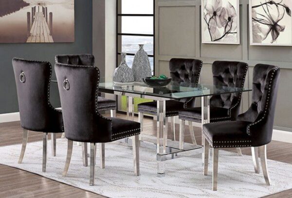 Jewett Wingback Chair (2/CTN) CM-AC261BK-2PK BY Furniture of America 11