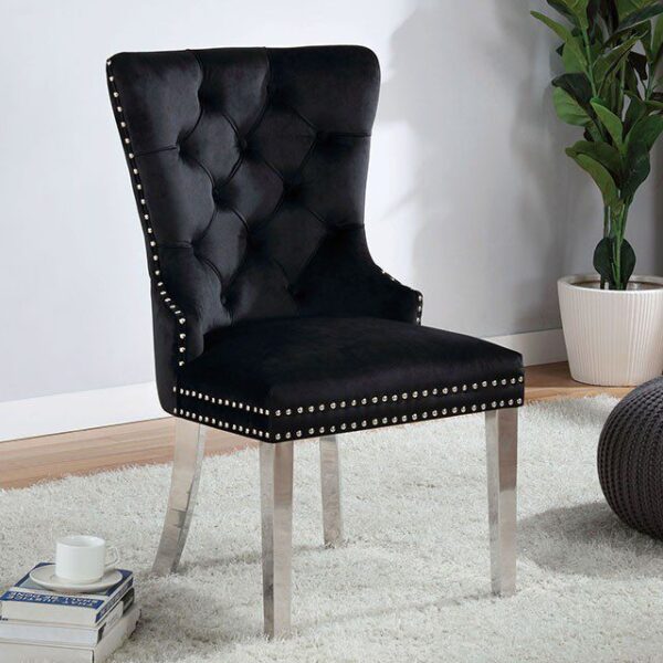 Jewett Wingback Chair (2/CTN) CM-AC261BK-2PK BY Furniture of America 12