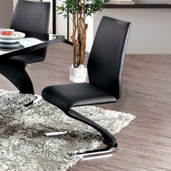 Midvale Side Chair (2/Ctn) CM3650BK-SC-2PK BY Furniture of America