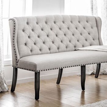 Sania 3-Seater Love Seat Bench CM3324BK-BNL BY Furniture of America