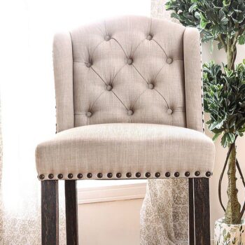 Sania Bar Chair (2/Box) CM3324BK-BCW-2PK BY Furniture of America