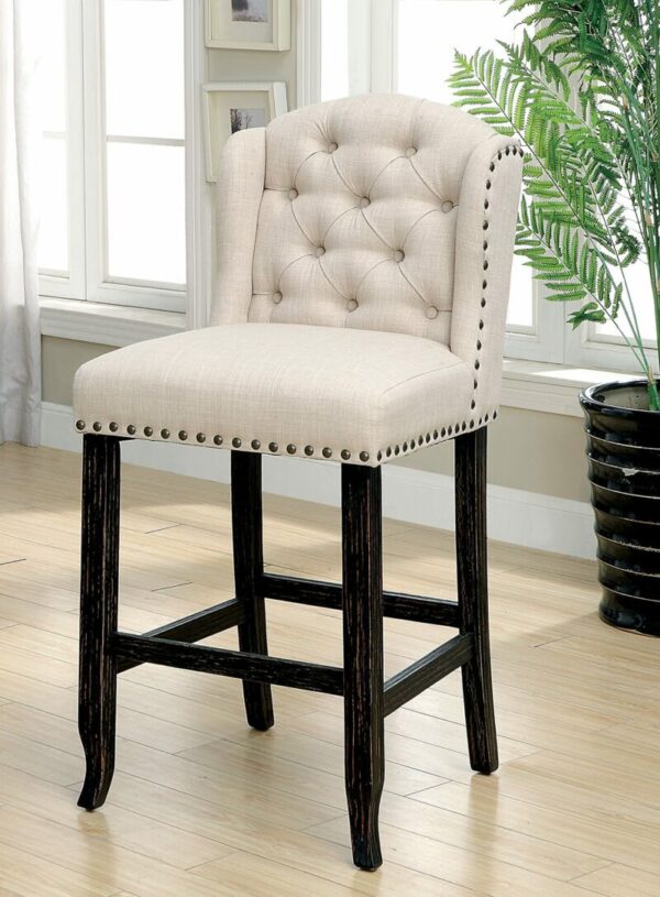 Sania Bar Chair (2/Box) CM3324BK-BCW-2PK BY Furniture of America 6