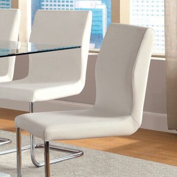 Lodia Side Chair (2/Box) CM3825WH-SC-2PK BY Furniture of America
