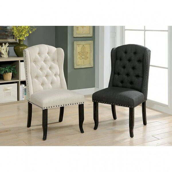 Sania Side Chair (2/Box) CM3324BK-GY-SC-2PK BY Furniture of America 8