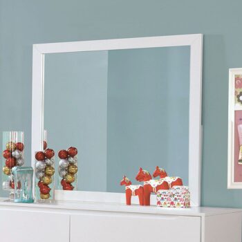 Lennart  Rectangular Mirror CM7386WH-M BY Furniture of America
