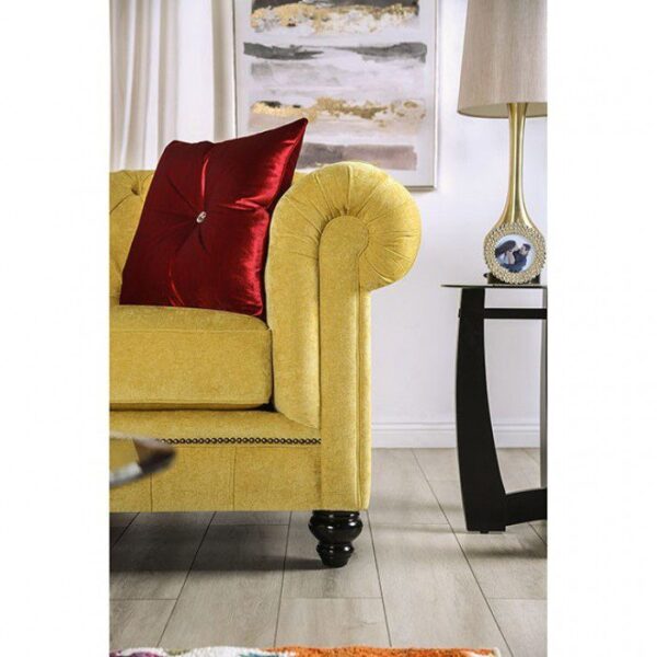 Royal Yellow, Red Eliza Loveseat SM2284-LV BY Furniture of America 12