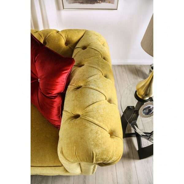 Royal Yellow, Red Eliza Loveseat SM2284-LV BY Furniture of America 13