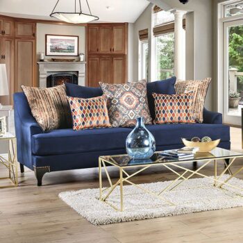 Navy Sisseton Sofa SM2210-SF  BY Furniture of America 6