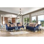 Navy Sisseton Sofa SM2210-SF  BY Furniture of America 10