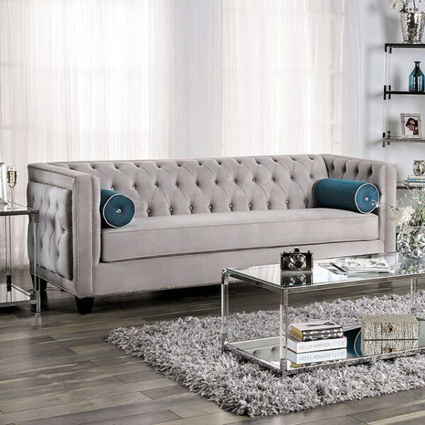 Gray Silvan Sofa SM2283-SF  BY Furniture of America 6