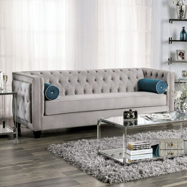 Gray Silvan Sofa SM2283-SF  BY Furniture of America 8