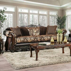 Brown, Gold Newdale Sofa SM6427-SF BY Furniture of America