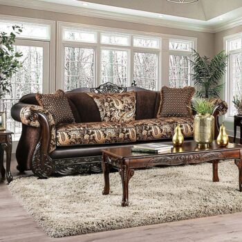 Brown, Gold Newdale Sofa SM6427-SF  BY Furniture of America 6
