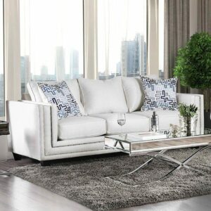 Off-White, Blue Ilse Sofa SM2675-SF BY Furniture of America