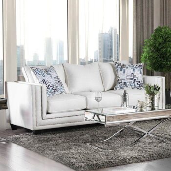 Off-White, Blue Ilse Sofa SM2675-SF  BY Furniture of America
