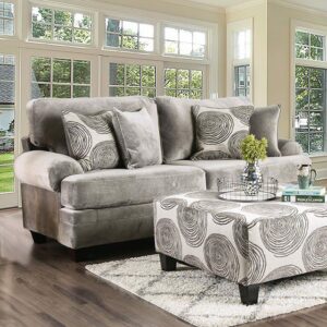 Gray, Pattern Bonaventura Sofa SM5142GY-SF BY Furniture of America
