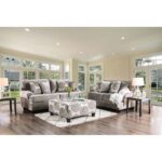 Gray, Pattern Bonaventura Love Seat SM5142GY-LV BY Furniture of America 12