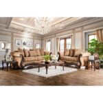 Tan, Gold Nicanor Sofa SM6407-SF  BY Furniture of America 20