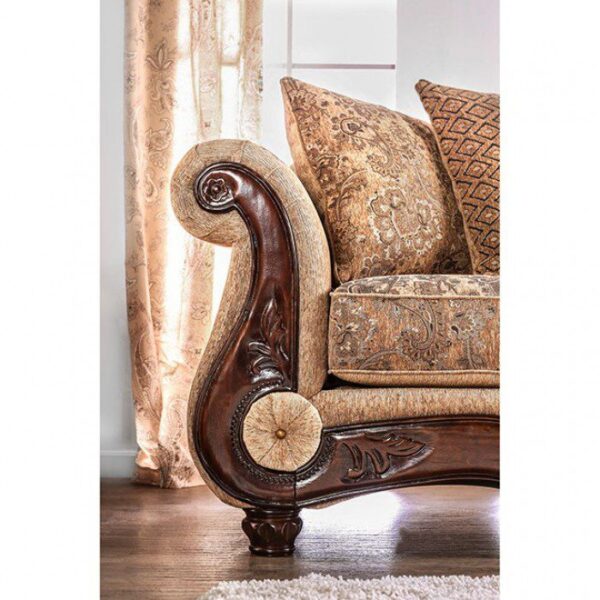 Tan, Gold Nicanor Sofa SM6407-SF  BY Furniture of America 11